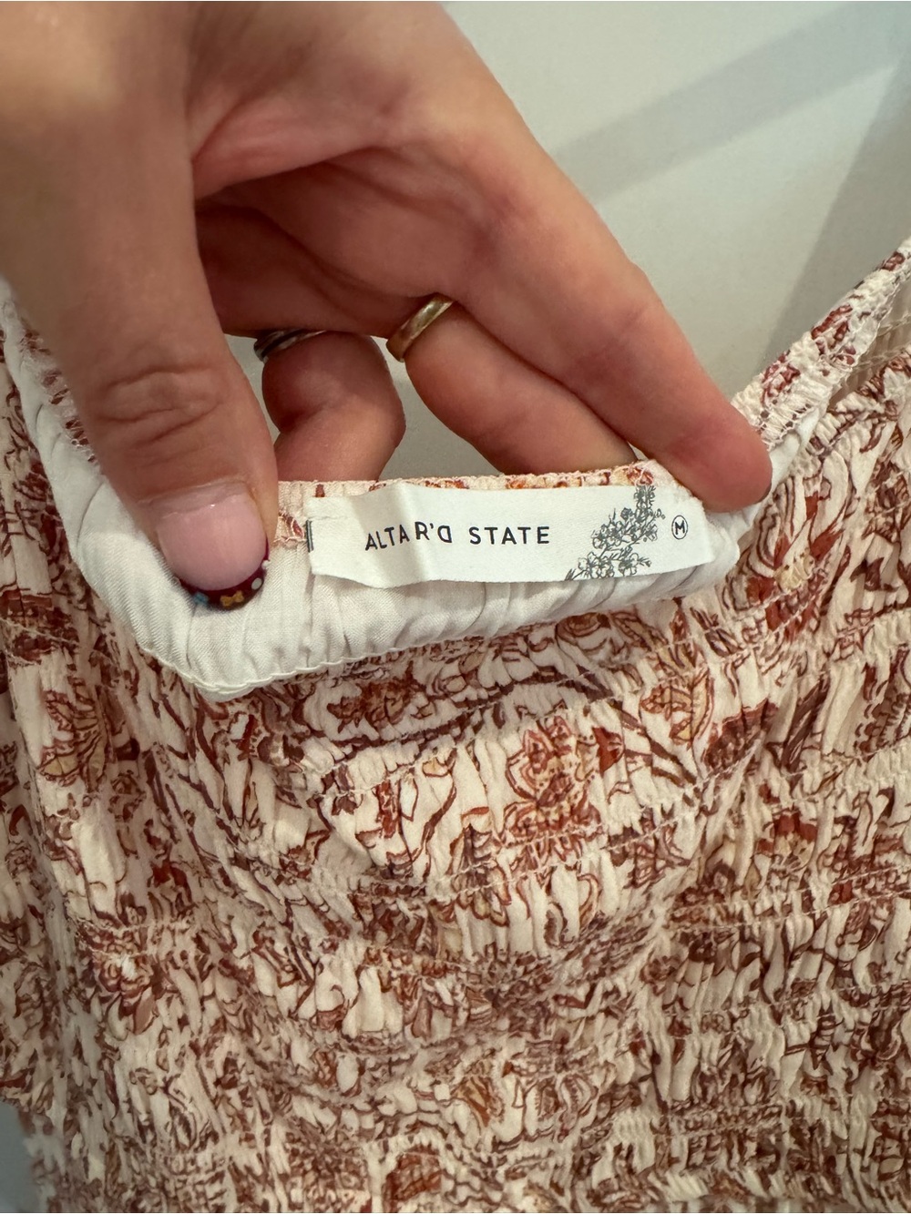 Altar'd State Aderny Patchwork Floral Maxi Dress - Tiered Puff-Sleeve Maxi Dress - Picture 3 of 5